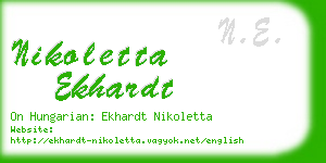 nikoletta ekhardt business card